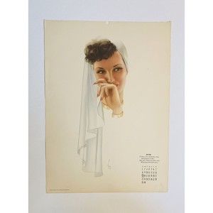 Alberto Vargas June 1941 Esquire Pin-Up calendar
